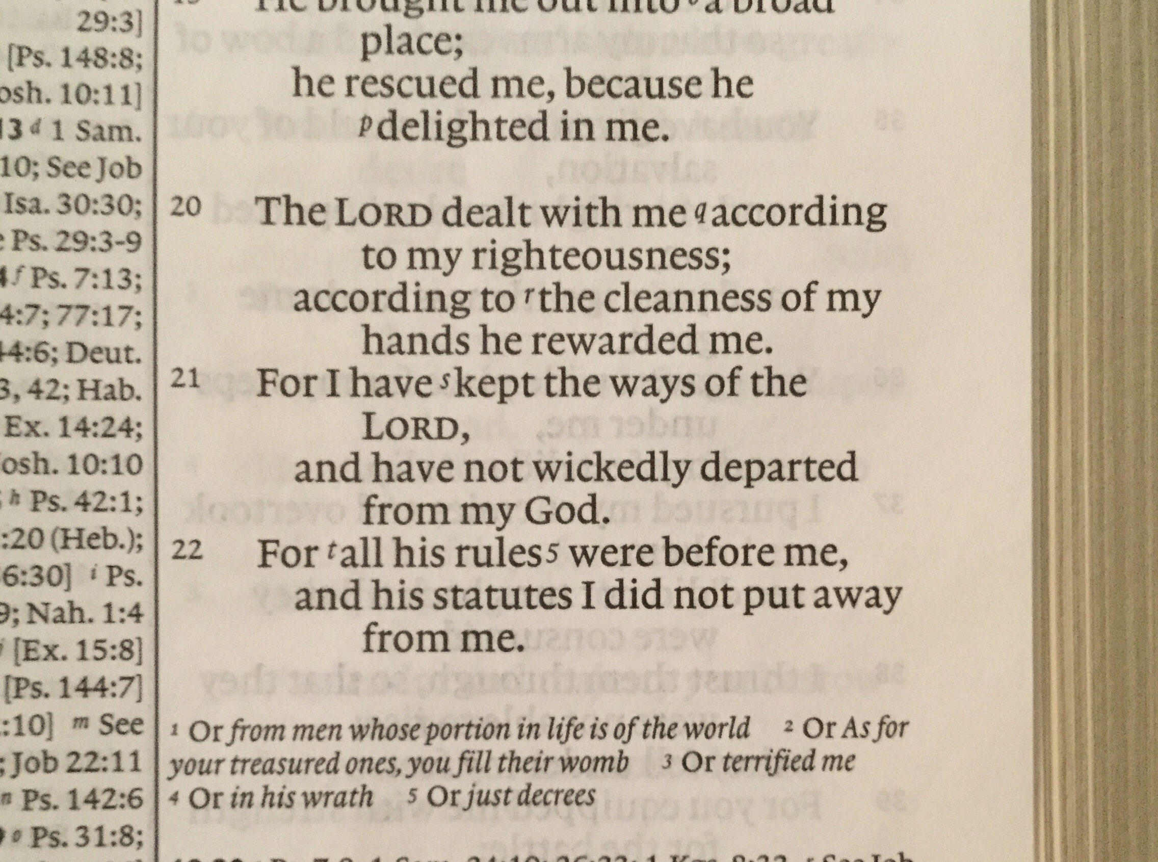 Striking a pose: Psalm 18 and positional righteousness – Verba Sparsa