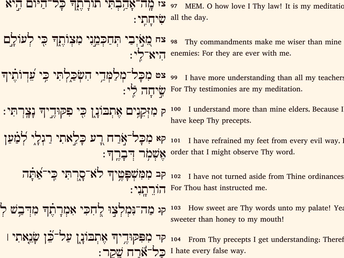 ReMEMbering Psalm 119:97–104