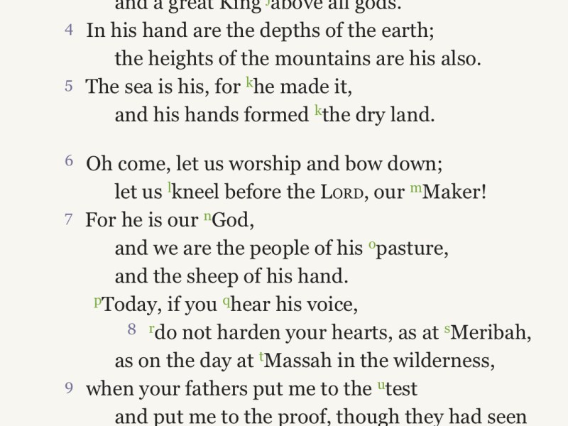 The most important thing we can say to each other (Psalm&nbsp;95)