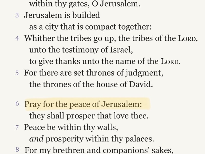 How to pray for the peace of Jerusalem (Psalm&nbsp;122)