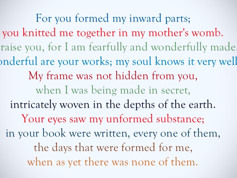 Defining human existence (Psalm&nbsp;139)