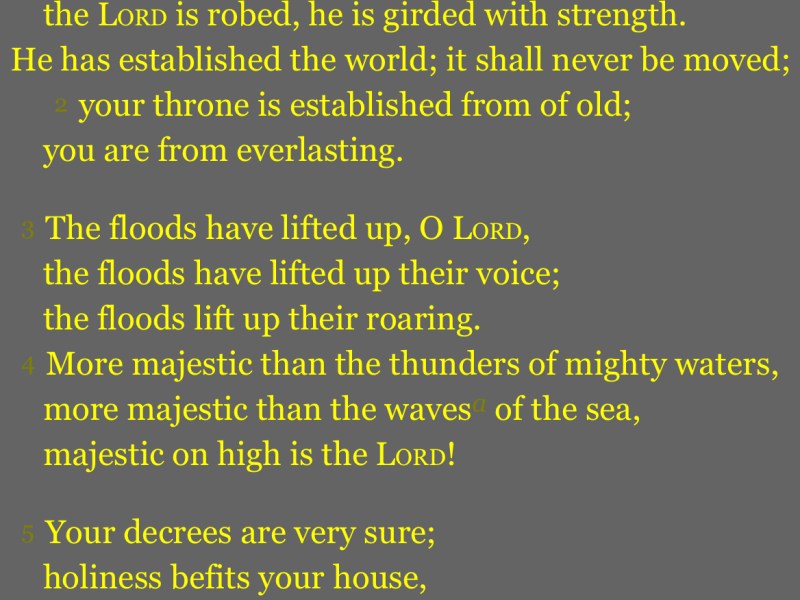 On reading Psalm&nbsp;93