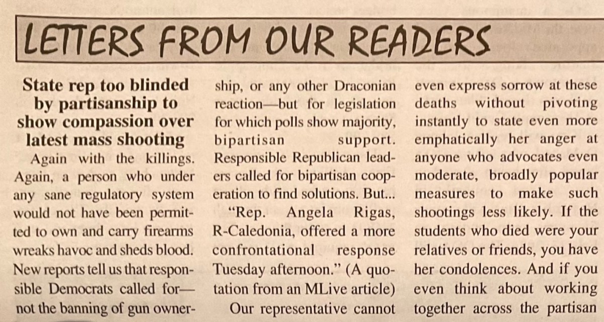 State rep too blinded by partisanship to show compassion over latest mass&nbsp;shooting