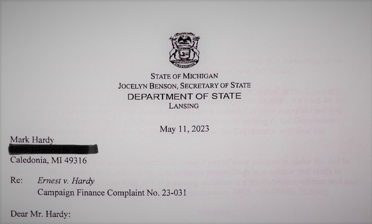 MI Campaign Finance Complaint&nbsp;23-031