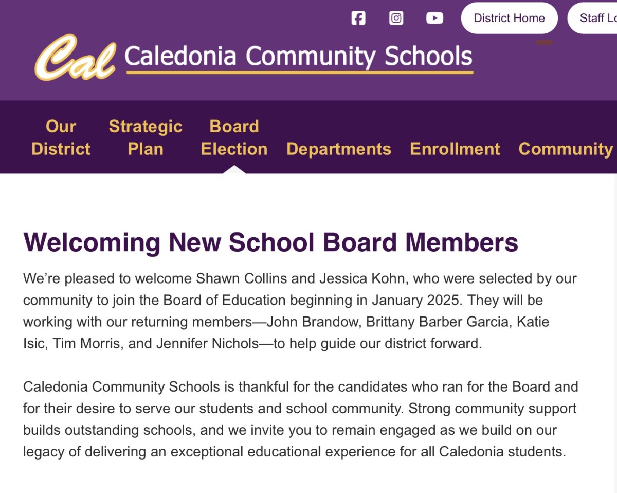 2024 election wrap-up: Caledonia (MI) Community&nbsp;Schools
