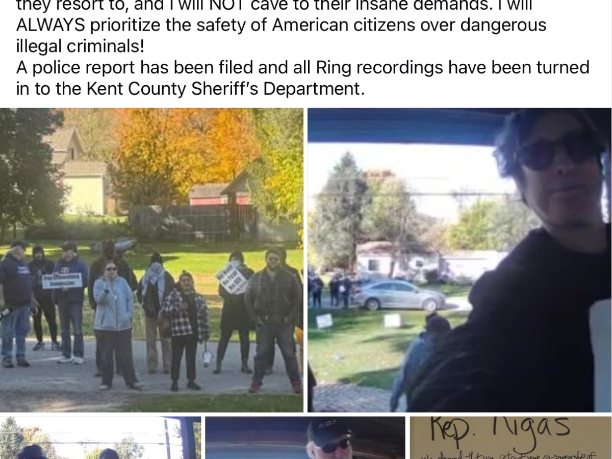 What Angela Rigas said about the protestors at her&nbsp;house